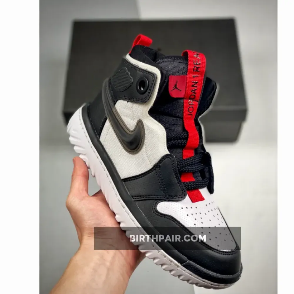Air Jordan 1 High React White/Black-Red VS-3AOKL4U