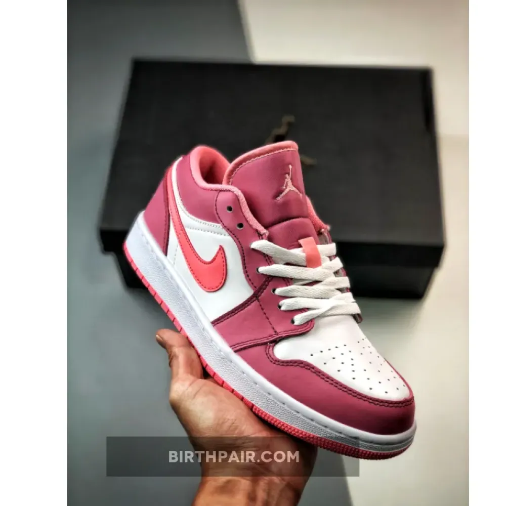 Air Jordan 1 Low Desert Berry/Coral Chalk-White 553560-616 VS-LJUJ54O