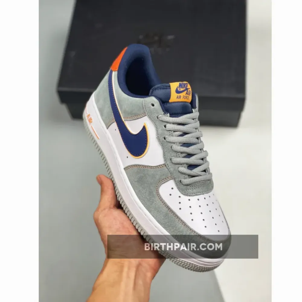 Nike Air Force 1 Low Grey White Navy VS-DXN0O15