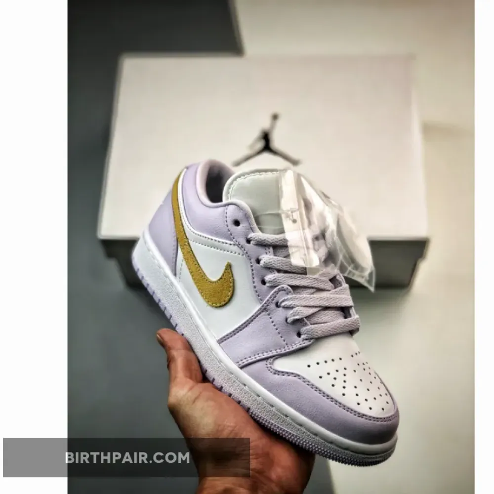 Air Jordan 1 Low Barely Grape/Lemon Wash-White DC0774-501 VS-I2R6XQE