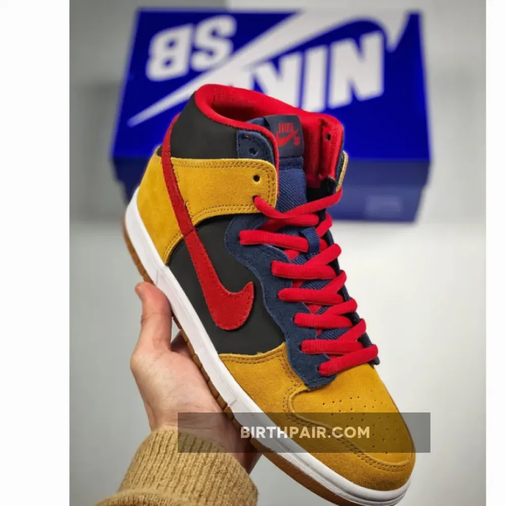 Nike SB Dunk High Dark Obsidian/Varsity Red-Maple 313171-400 VS-ECCF6ZR