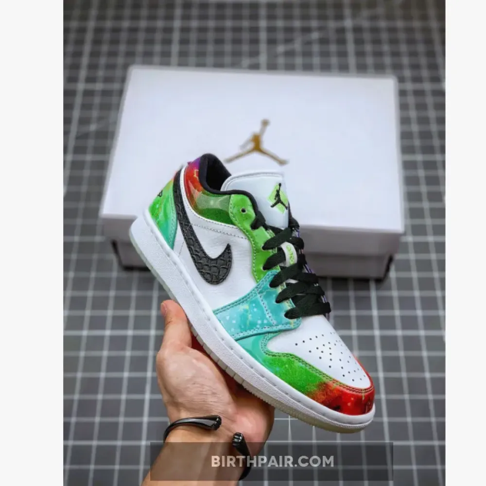 Air Jordan 1 Low ” Galaxy” White Multi VS-Q9FG9C9