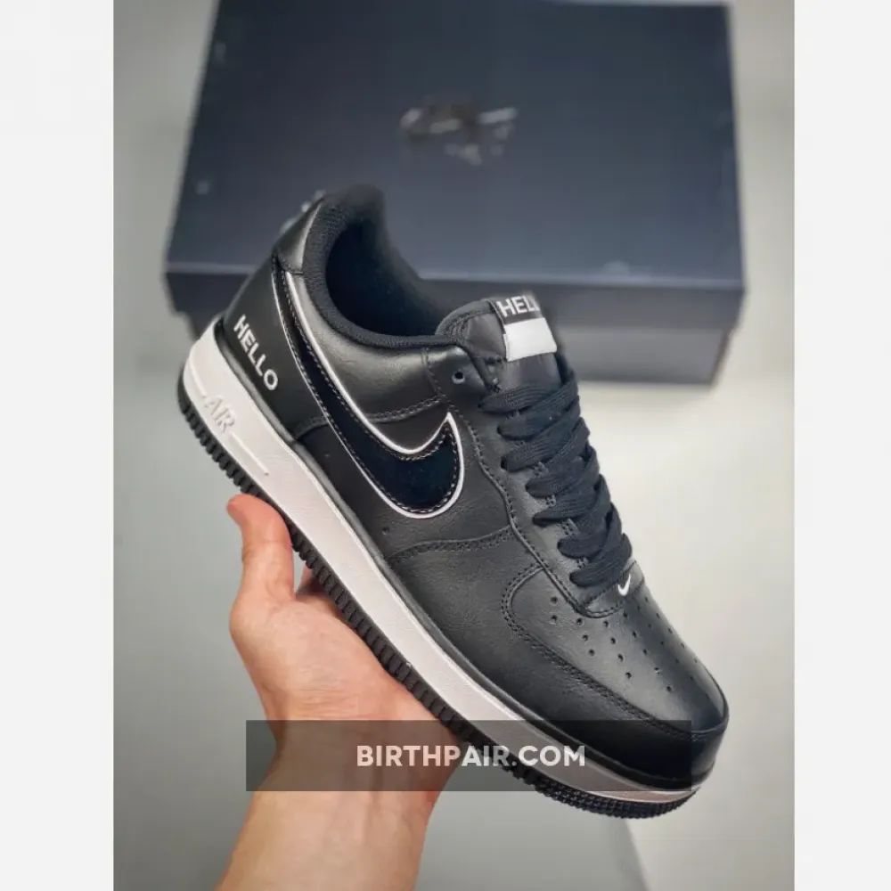 Nike Air Force 1 Low “HELLO” Black/Black-White VS-R56JRXG