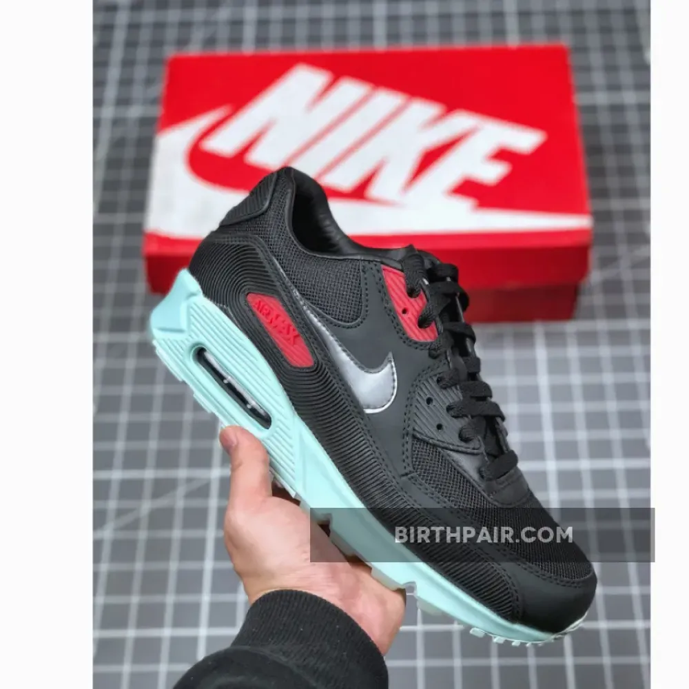 Nike Air Max 90 Premium Vinyl Black/Cool Grey-Teal Tint-University Red VS-L1SUP55