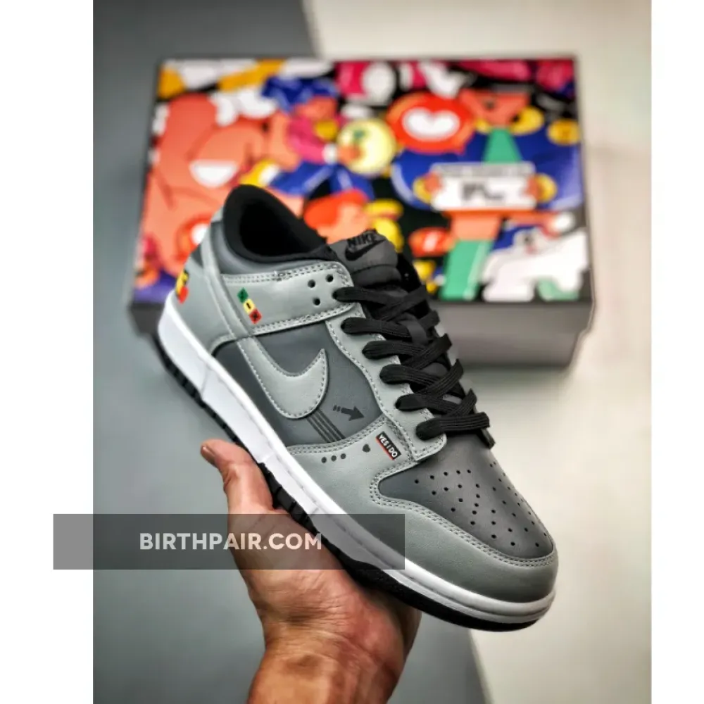 Custom Nike Dunk Low Drak Grey Black VS-5Q8HZXV