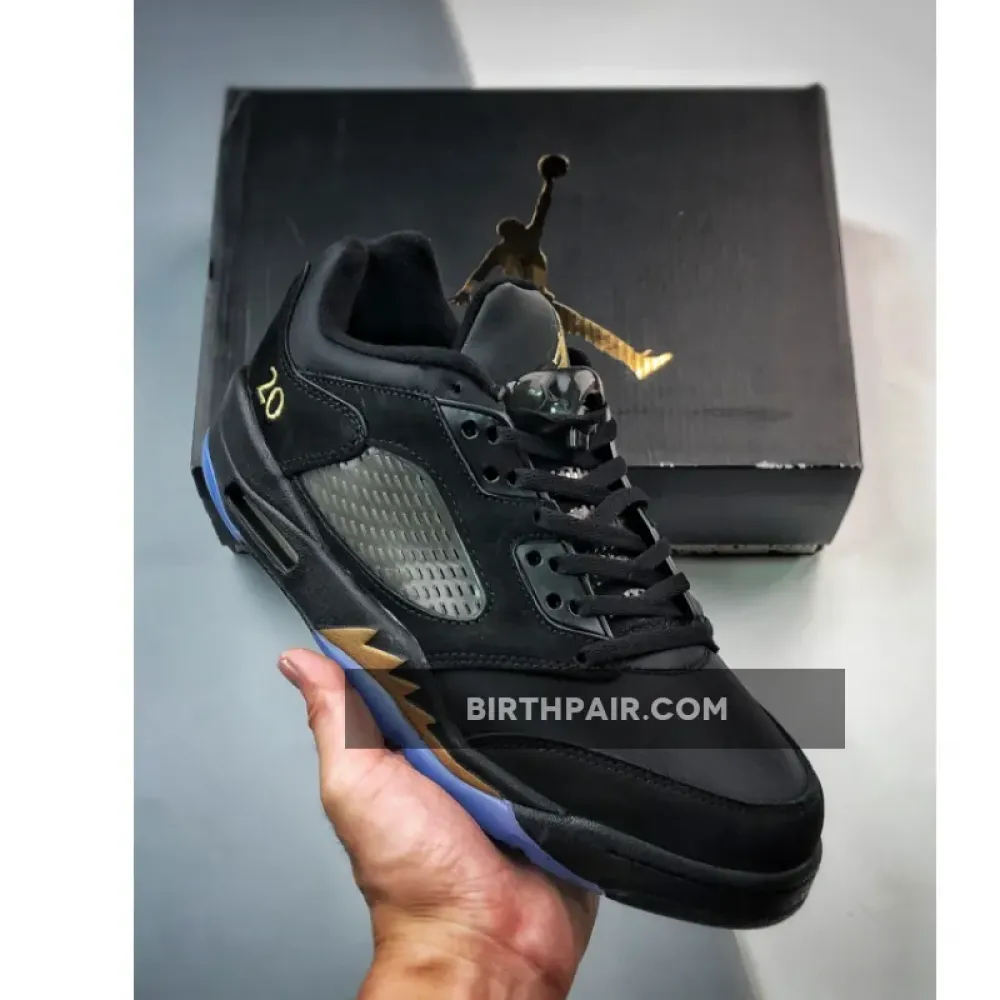Air Jordan 5 Low ” Wings” Black/Metallic Gold DJ1094-001 VS-PJLB6MB
