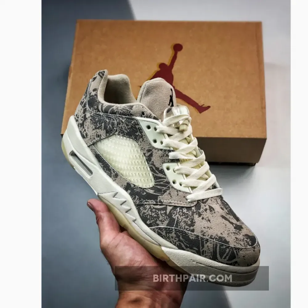 Air Jordan 5 Low ” Expression” Coconut Milk/Black-White DA8016-100 VS-X8AV8P1