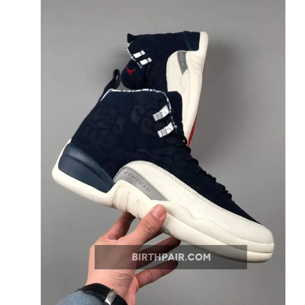 Air Jordan 12 ” International Flight” College Navy/Sail-University Red VS-NOOD16N