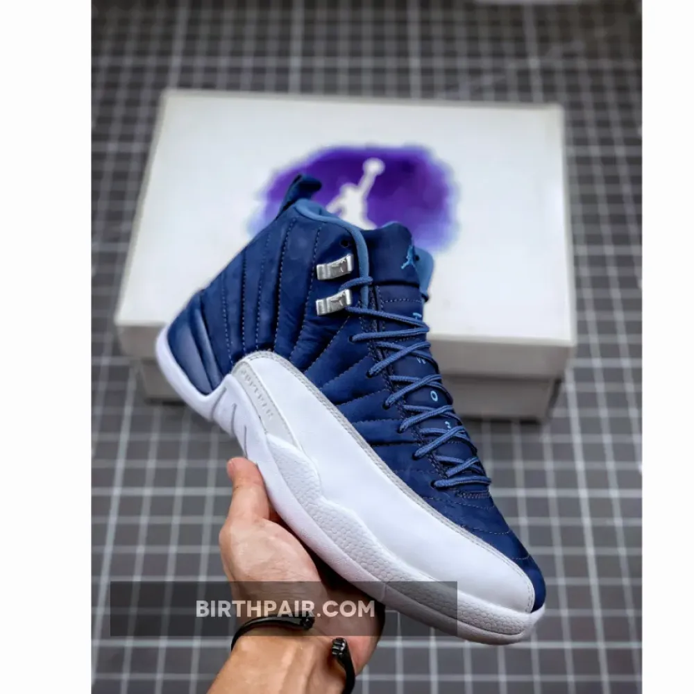 Air Jordan 12 ” Indigo” Stone Blue/Legend Blue-Obsidian VS-635QP03