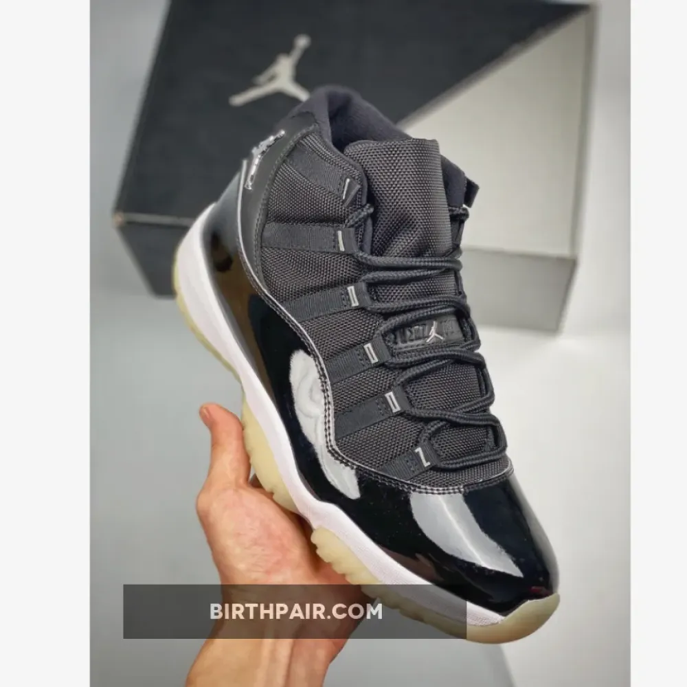 Air Jordan 11 ” Jubilee 25th Anniversary” Black/Clear-White-Metallic Silver VS-E87EO3P
