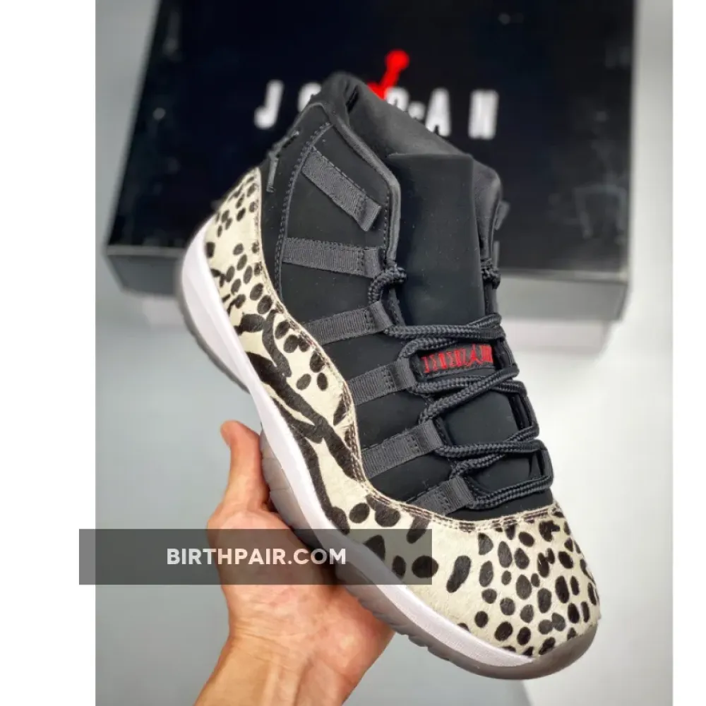 Air Jordan 11 ” Animal Instinct” Black/Red-Sail-White VS-0ZO5AXB