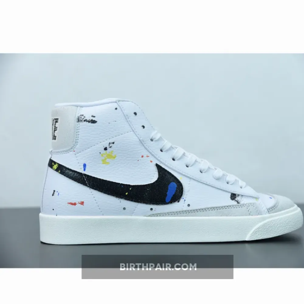 Nike Blazer Mid ’77 “Paint Splatter” White/Black  DC7331-100
