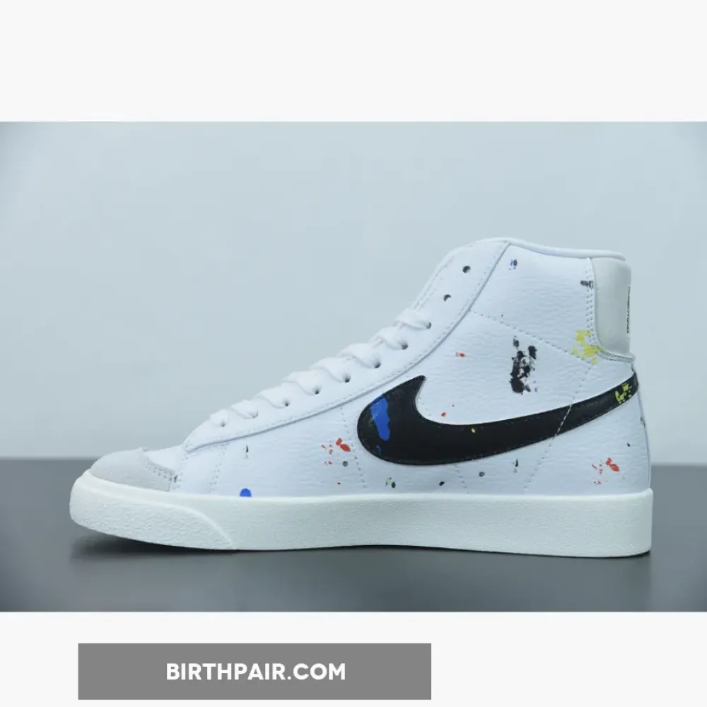 Nike Blazer Mid ’77 “Paint Splatter” White/Black  DC7331-100
