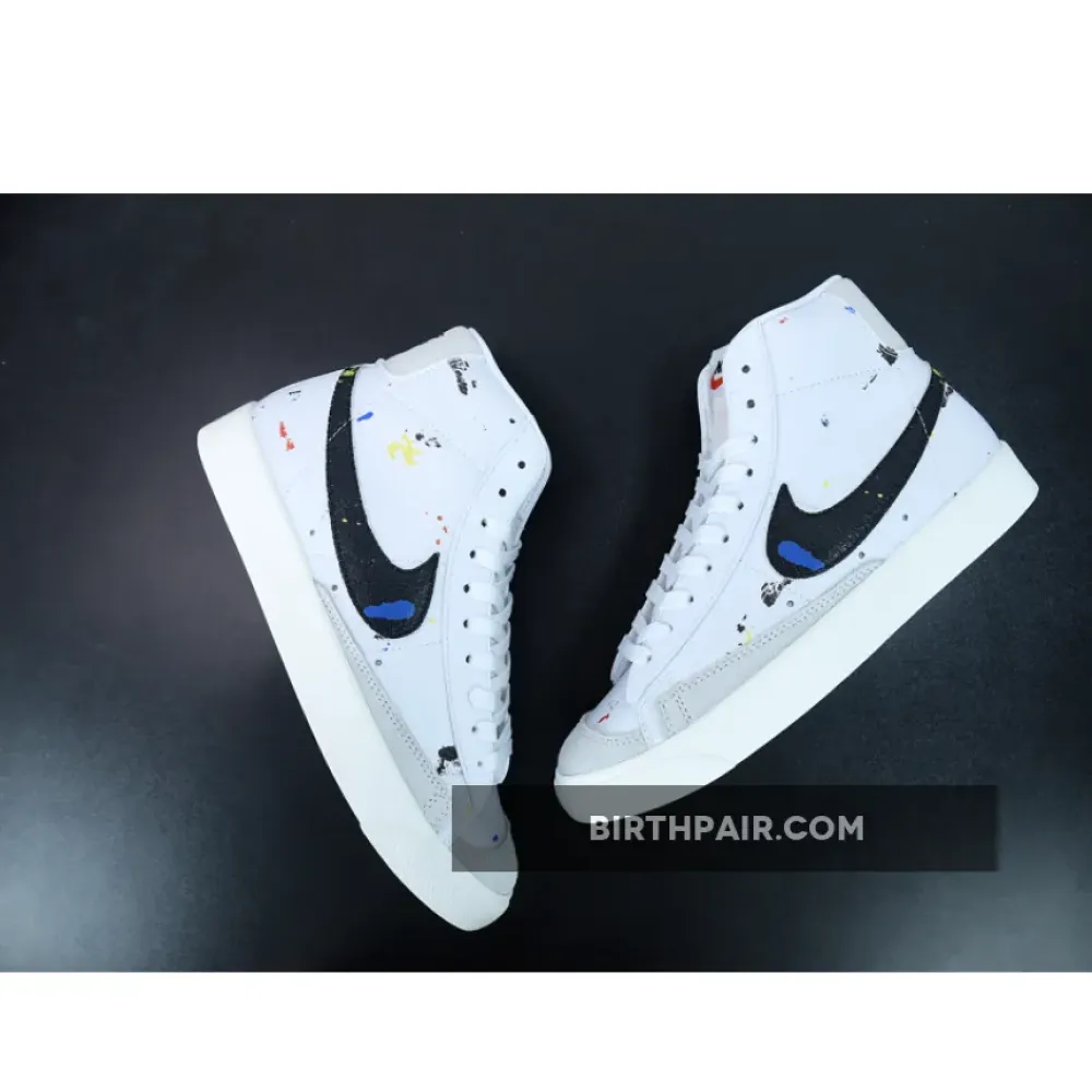 Nike Blazer Mid ’77 “Paint Splatter” White/Black  DC7331-100