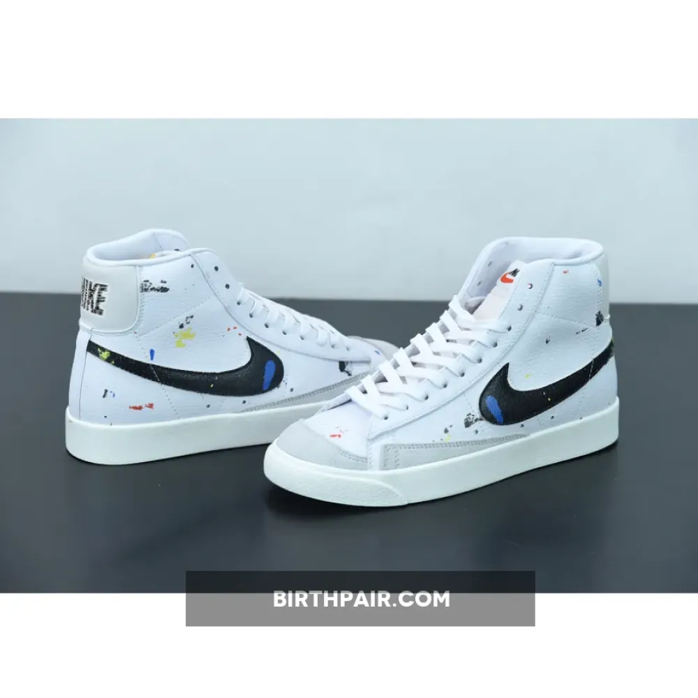 Nike Blazer Mid ’77 “Paint Splatter” White/Black  DC7331-100