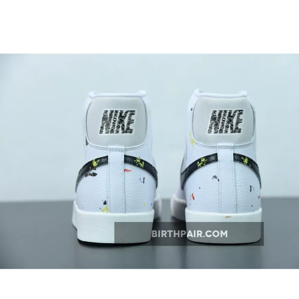 Nike Blazer Mid ’77 “Paint Splatter” White/Black  DC7331-100