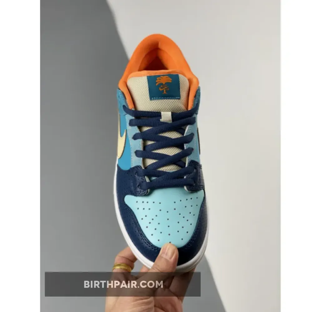 MIA Skate Shop x Nike SB Dunk Low Brave Blue/Metallic Gold Star VS-KZB9JFZ