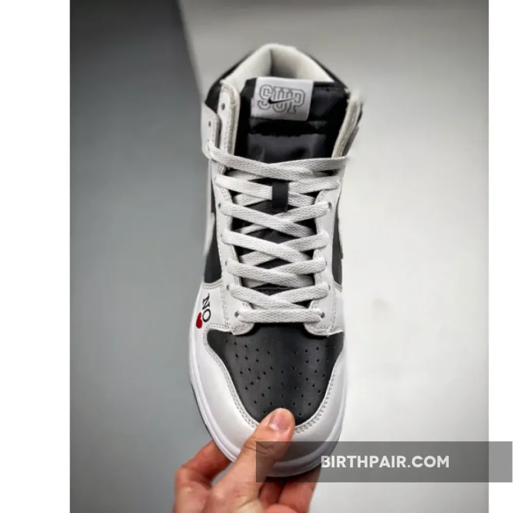 Supreme x Nike SB Dunk High ” By Any Means” Black/White-Varsity Red VS-CTUCTHC