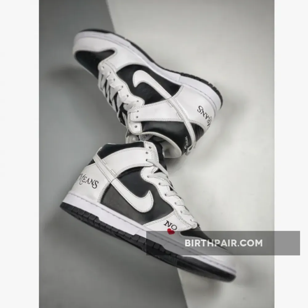 Supreme x Nike SB Dunk High ” By Any Means” Black/White-Varsity Red VS-CTUCTHC