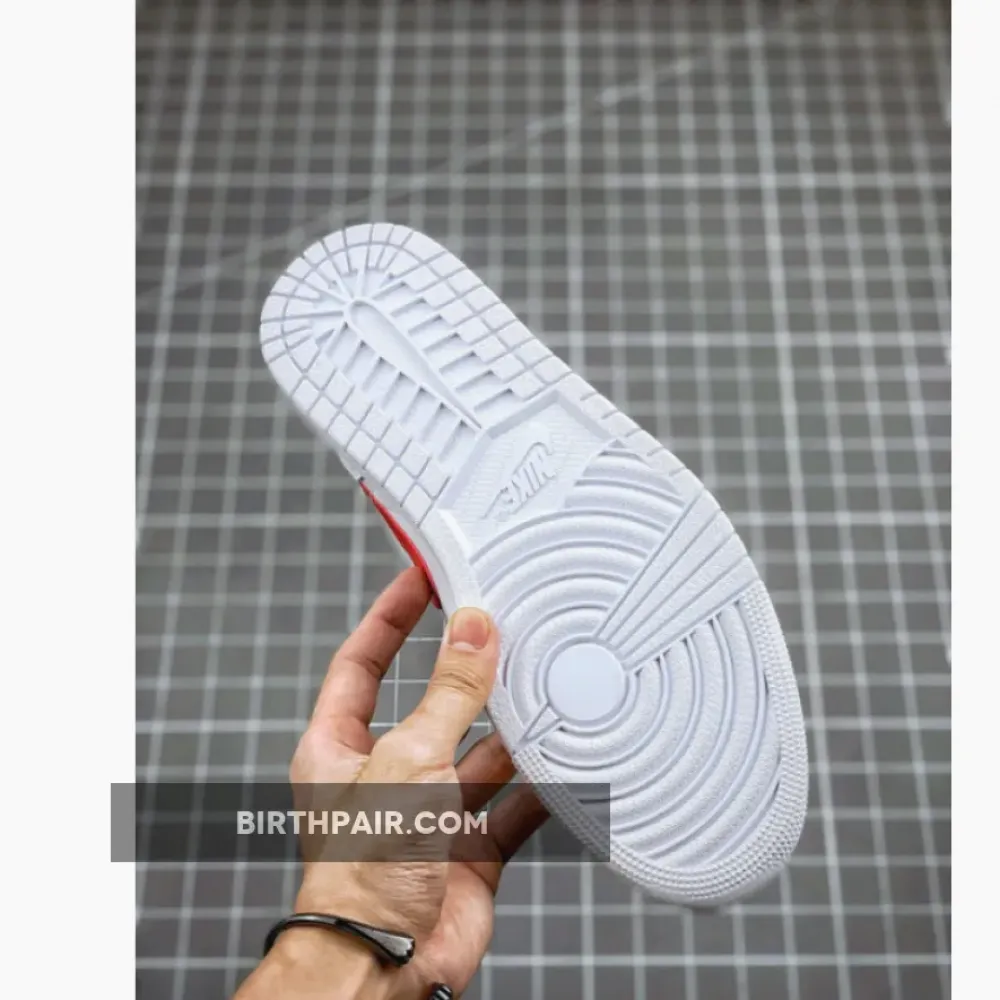 Air Jordan 1 Mid White/University Red-Game Royal VS-MD21KW8