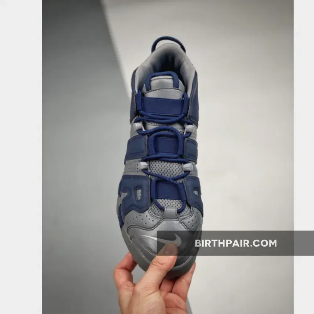 Nike Air More Uptempo ” Hoyas ” Cool Grey/White-Midnight Navy VS-54ZGTKA