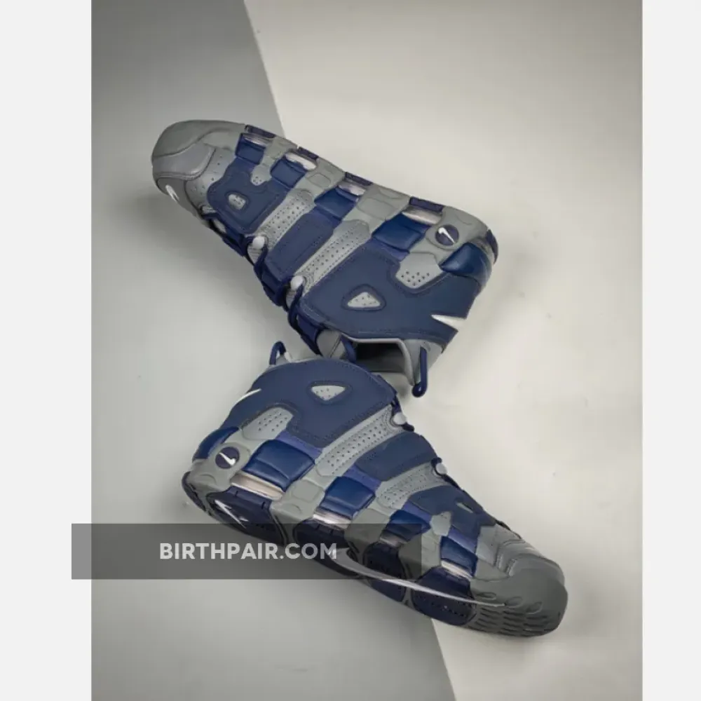 Nike Air More Uptempo ” Hoyas ” Cool Grey/White-Midnight Navy VS-54ZGTKA