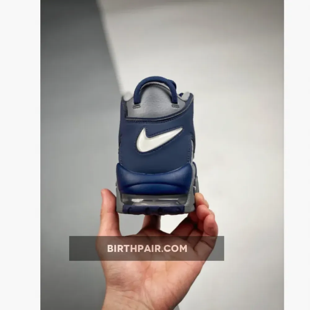 Nike Air More Uptempo ” Hoyas ” Cool Grey/White-Midnight Navy VS-54ZGTKA