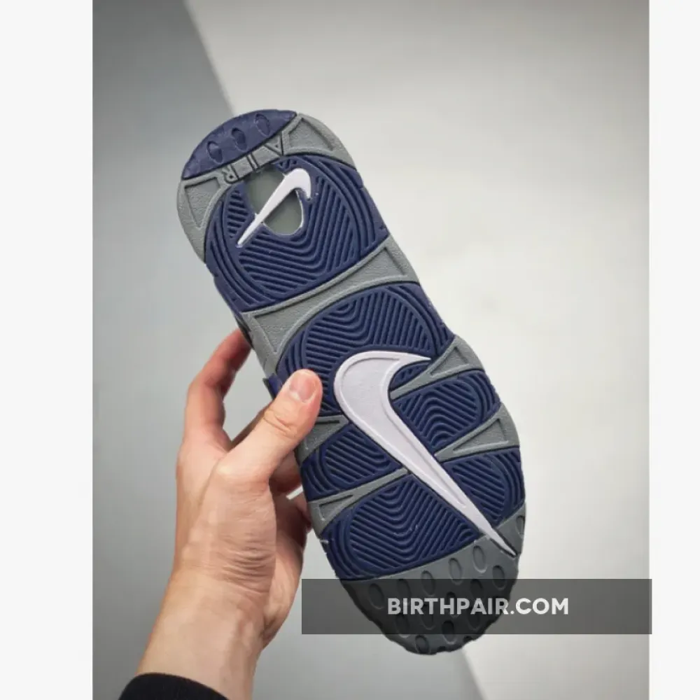 Nike Air More Uptempo ” Hoyas ” Cool Grey/White-Midnight Navy VS-54ZGTKA