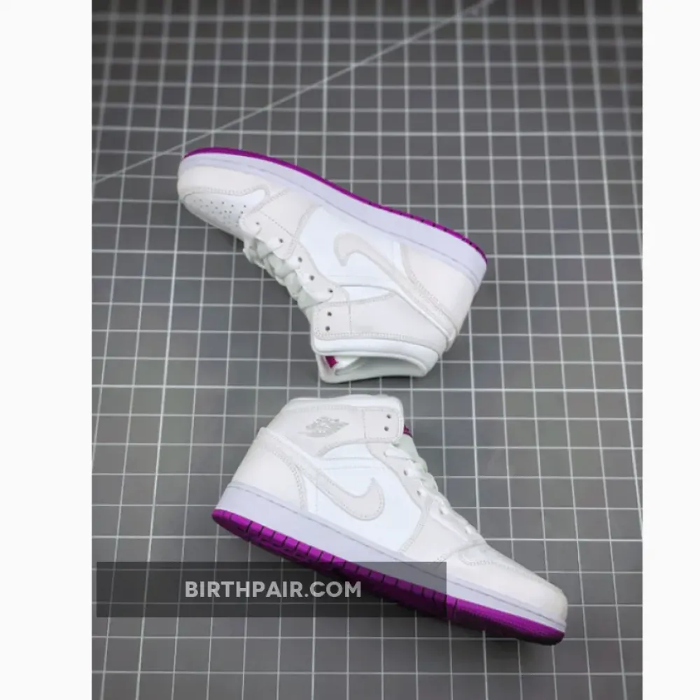 Air Jordan 1 Mid White/Fuchsia Blast 555112-100 VS-RVGFZ74