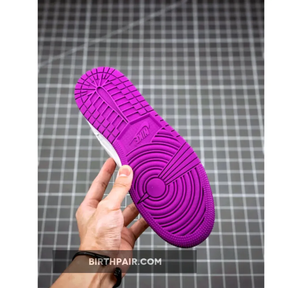 Air Jordan 1 Mid White/Fuchsia Blast 555112-100 VS-RVGFZ74