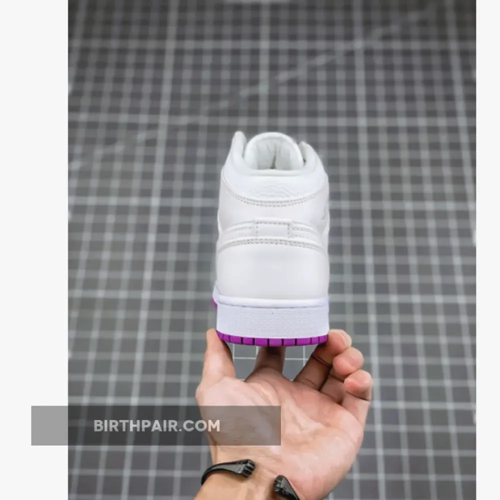 Air Jordan 1 Mid White/Fuchsia Blast 555112-100 VS-RVGFZ74