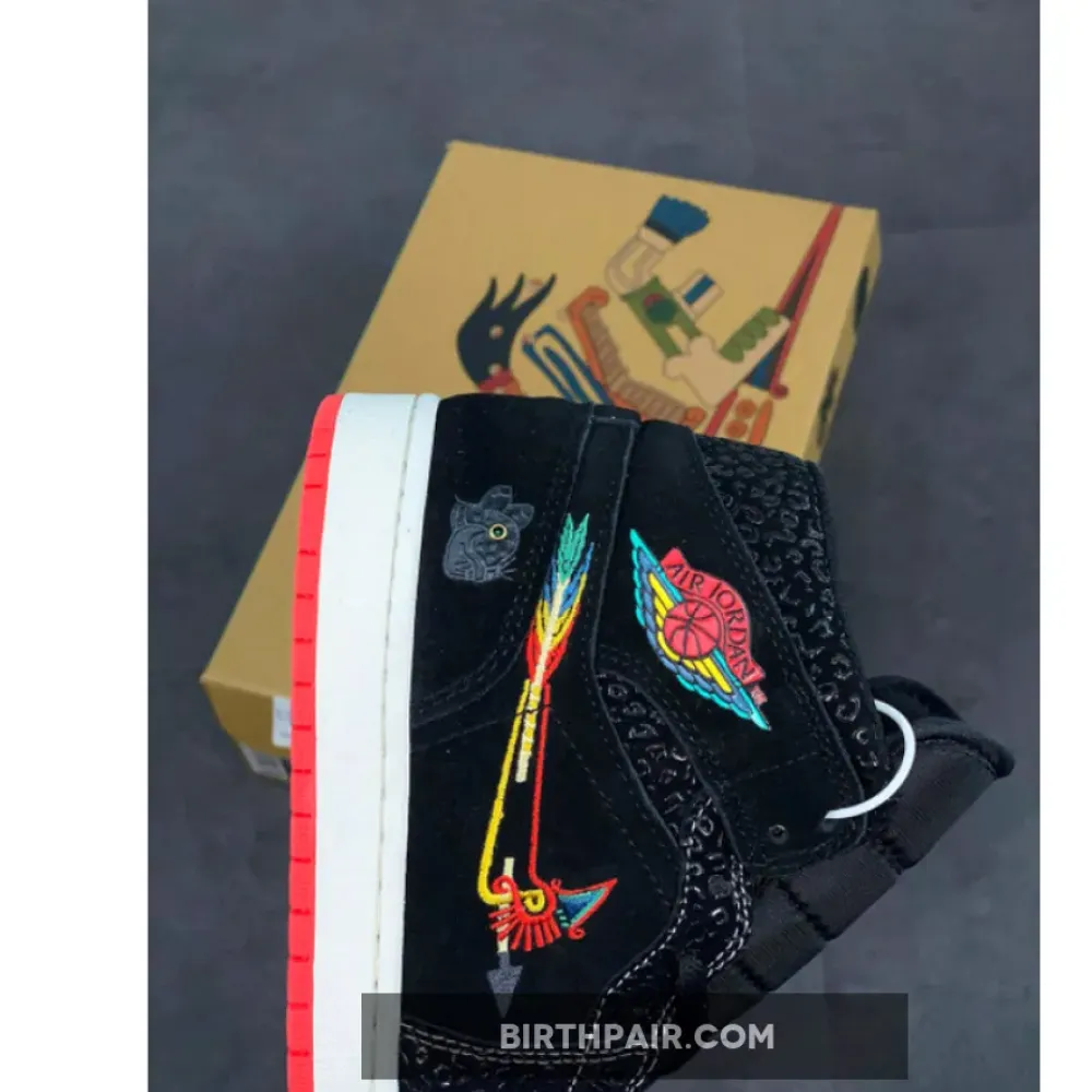 Air Jordan 1 Mid ” Siempre Familia” Black/Sail-Roma Green-Chile Red VS-VS0RB91