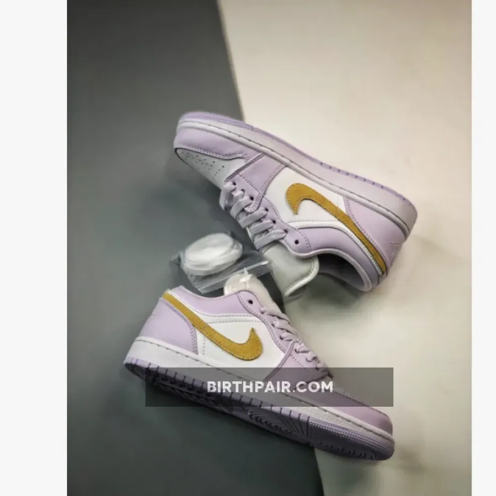 Air Jordan 1 Low Barely Grape/Lemon Wash-White DC0774-501 VS-I2R6XQE