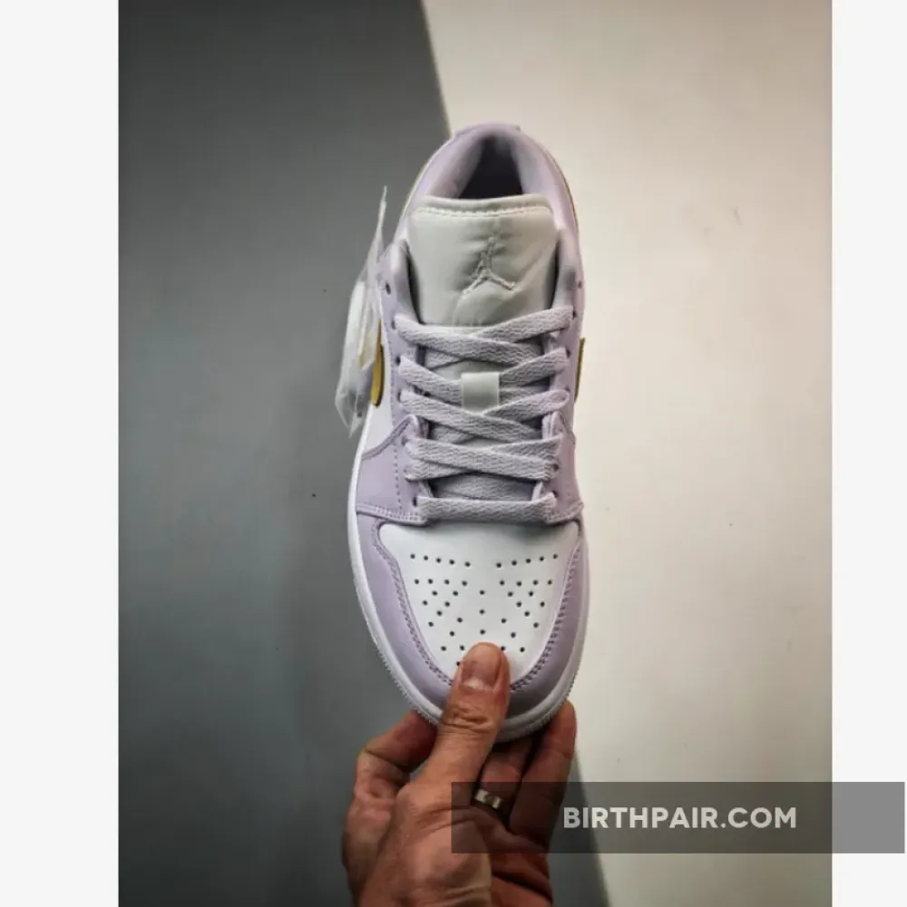Air Jordan 1 Low Barely Grape/Lemon Wash-White DC0774-501 VS-I2R6XQE