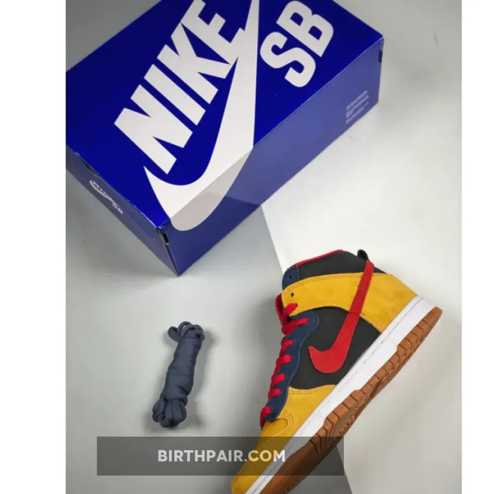 Nike SB Dunk High Dark Obsidian/Varsity Red-Maple 313171-400 VS-ECCF6ZR