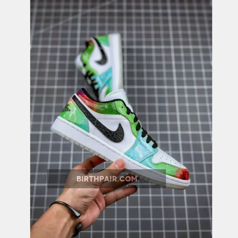 Air Jordan 1 Low ” Galaxy” White Multi VS-Q9FG9C9