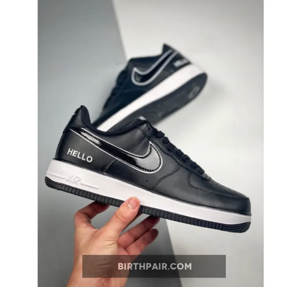 Nike Air Force 1 Low “HELLO” Black/Black-White VS-R56JRXG