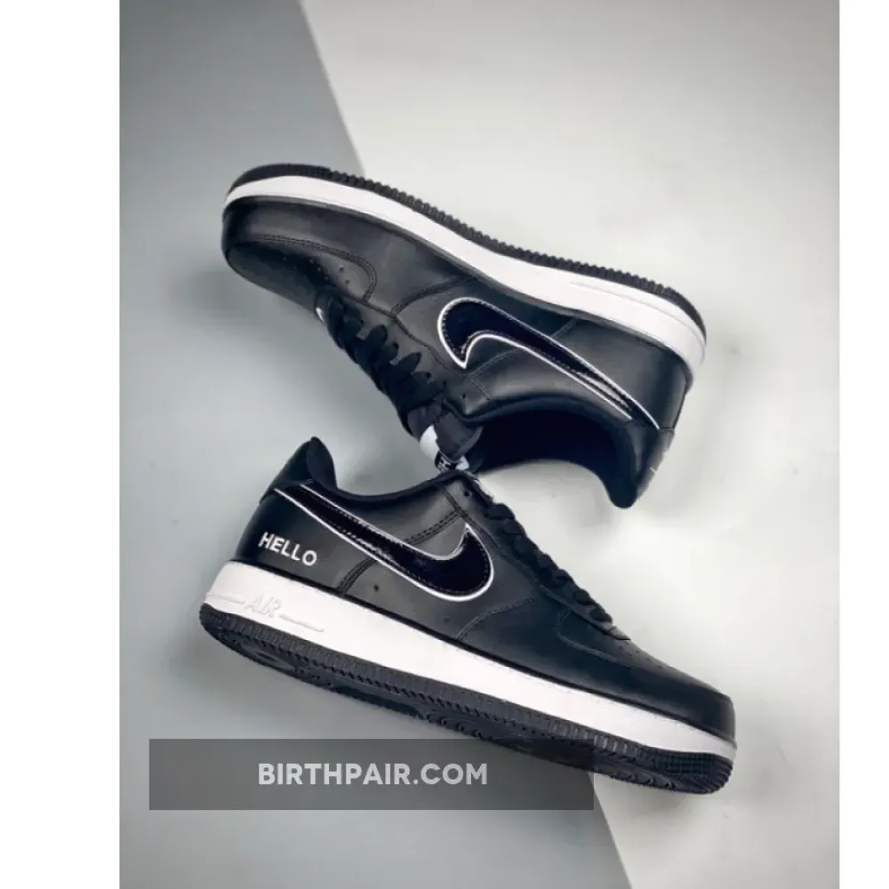 Nike Air Force 1 Low “HELLO” Black/Black-White VS-R56JRXG