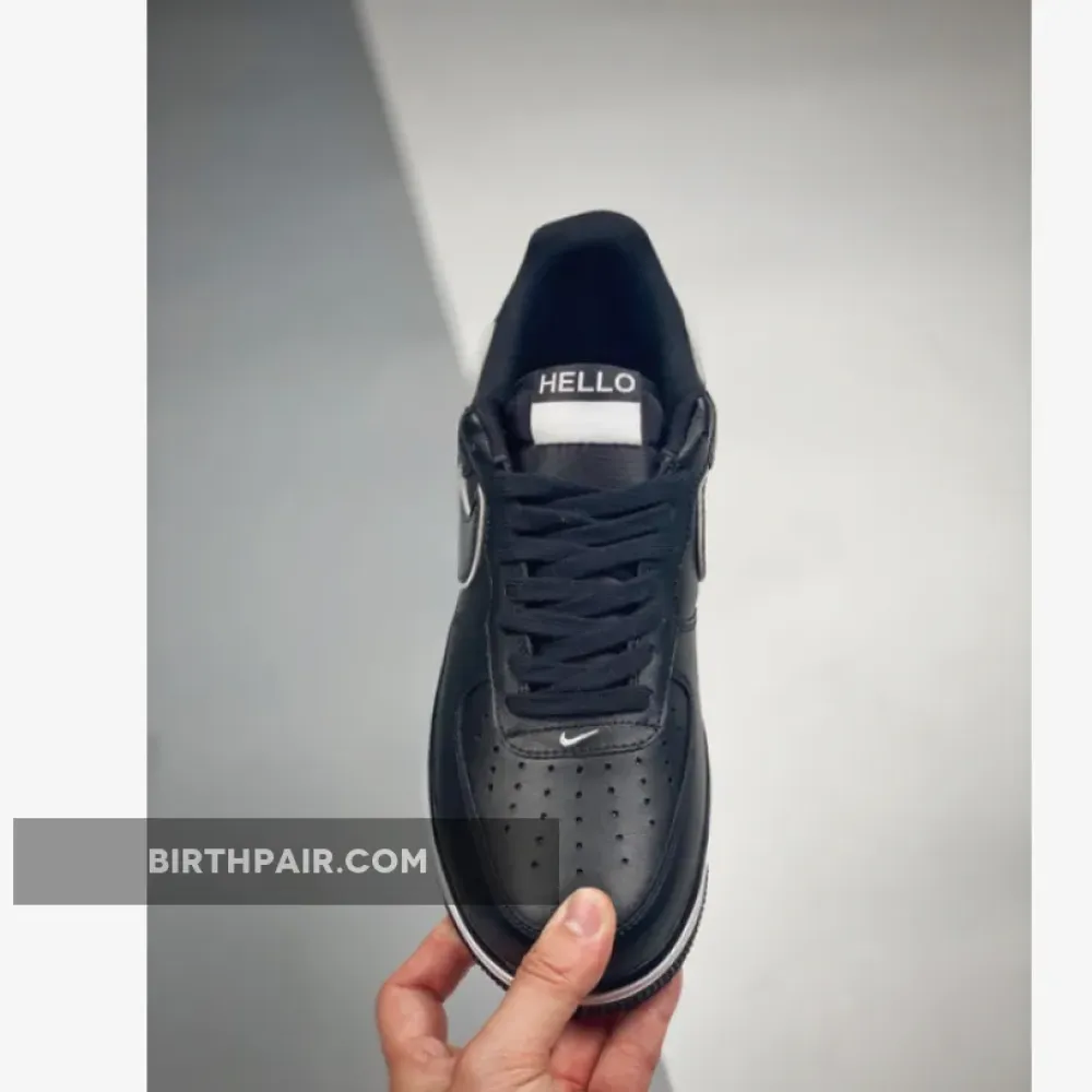 Nike Air Force 1 Low “HELLO” Black/Black-White VS-R56JRXG