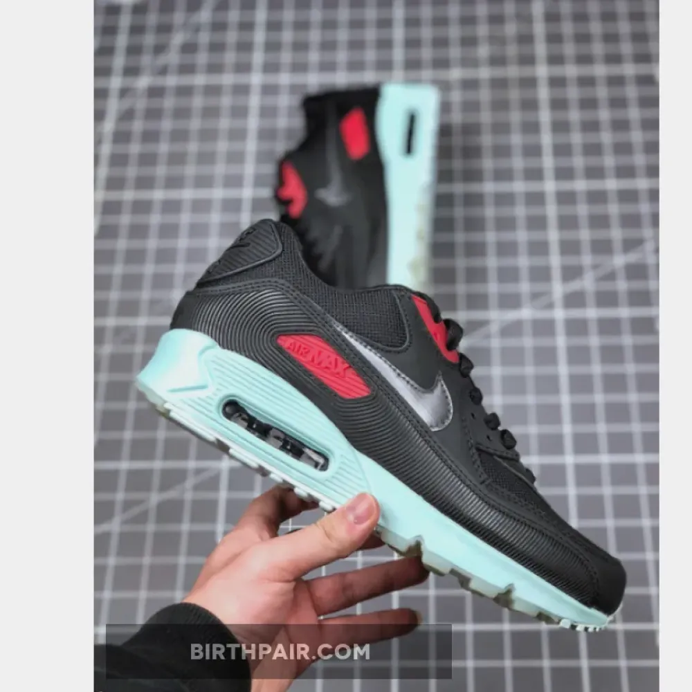 Nike Air Max 90 Premium Vinyl Black/Cool Grey-Teal Tint-University Red VS-L1SUP55