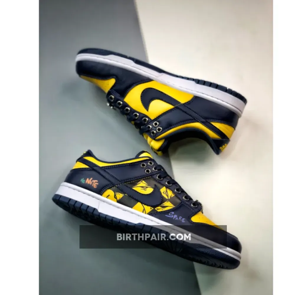 Custom Nike Dunk Low Michigan VS-TJAQ7OR