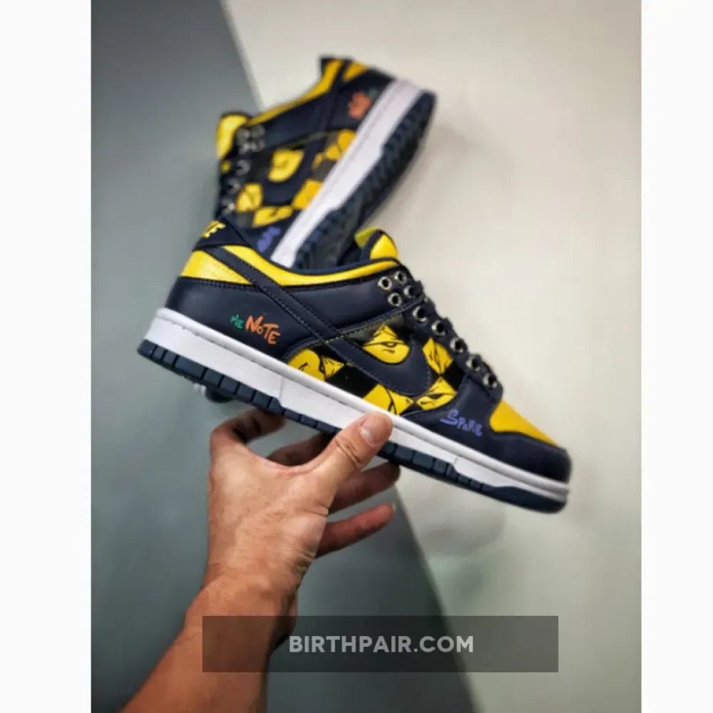 Custom Nike Dunk Low Michigan VS-TJAQ7OR