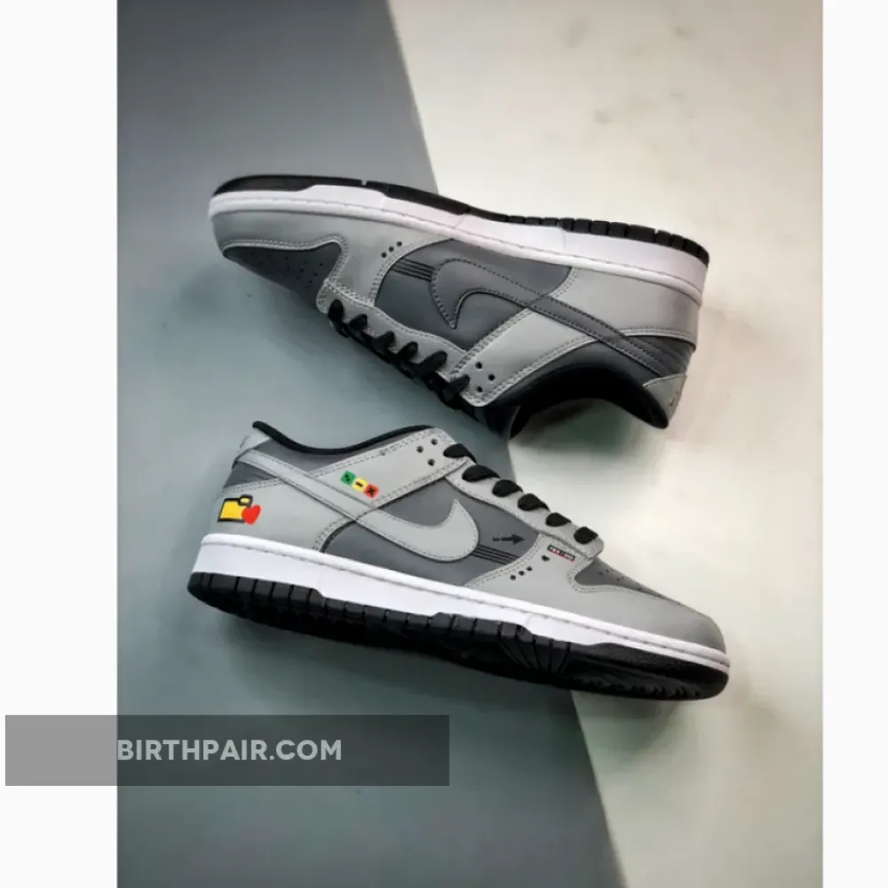 Custom Nike Dunk Low Drak Grey Black VS-5Q8HZXV