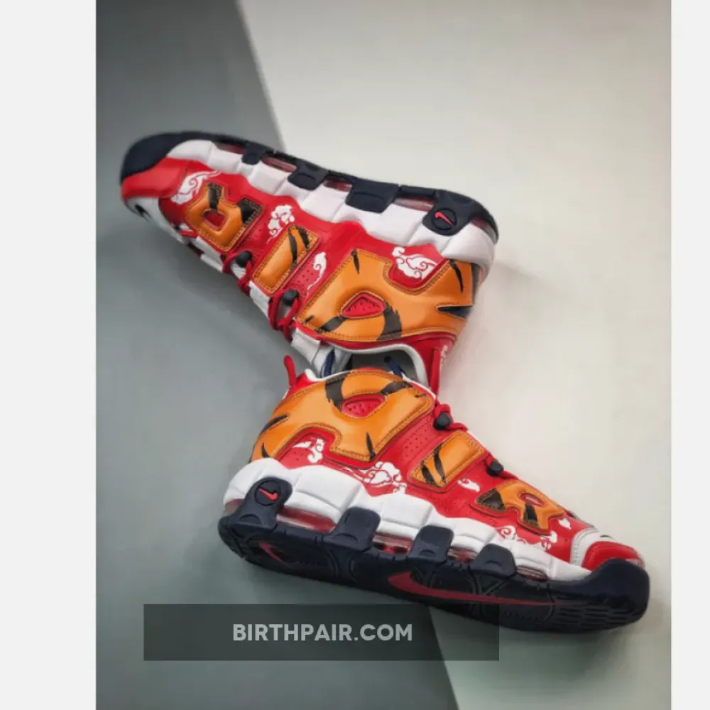 Custom Nike Air More Uptempo White Red Yellow VS-DU7SEA9