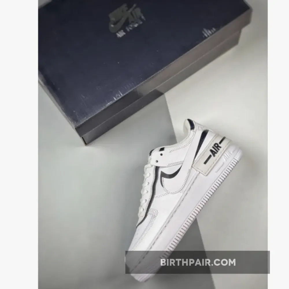 Custom Nike Air Force 1 Shadow White Black VS-4K15ACP