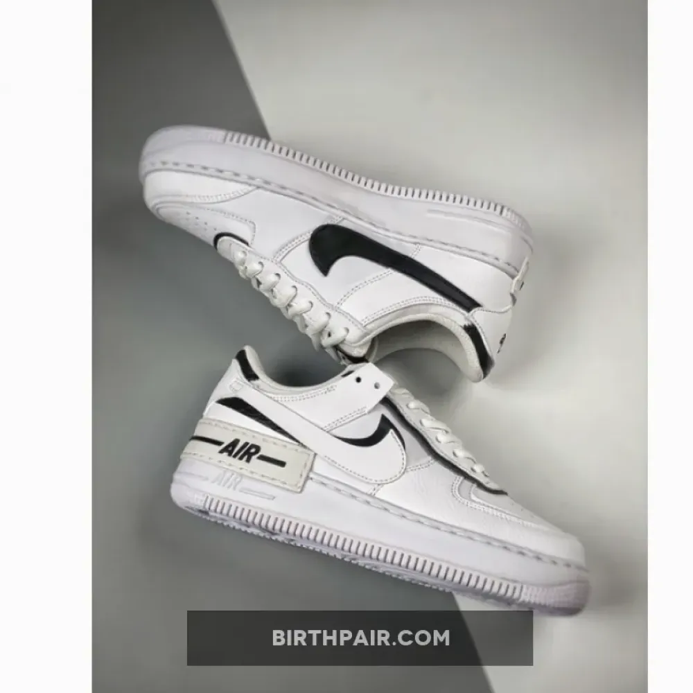 Custom Nike Air Force 1 Shadow White Black VS-4K15ACP