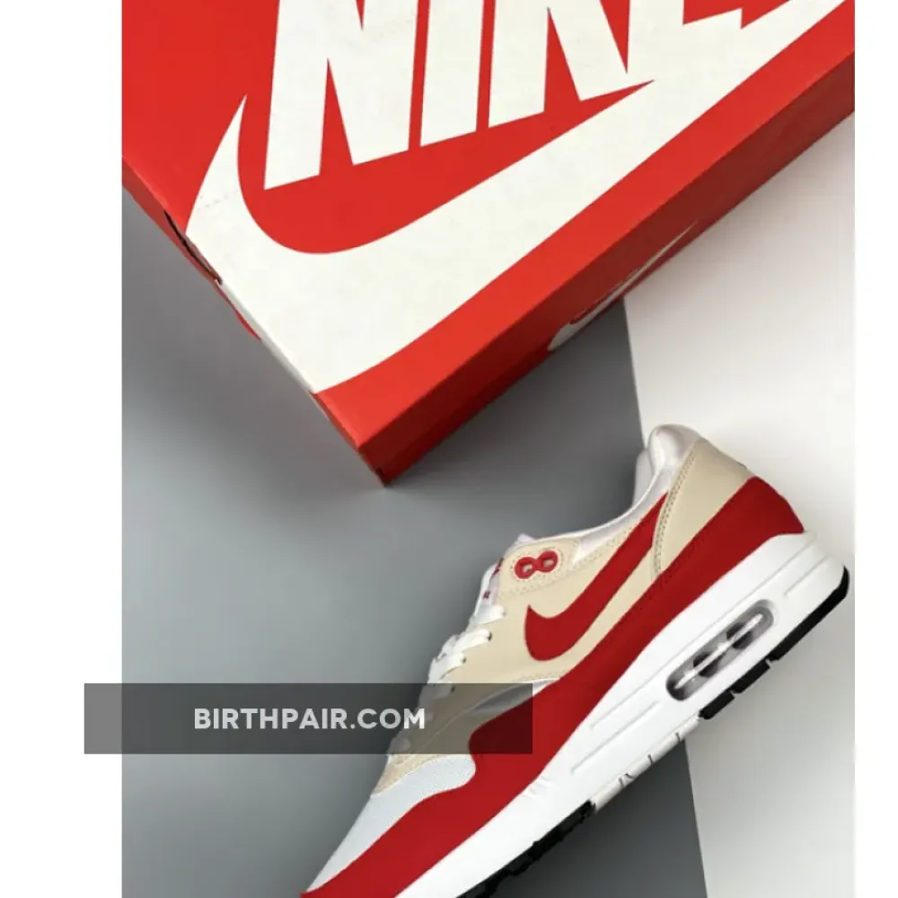 Nike Air Max 1 Anniversary White/University Red 908375-103 VS-P4KTRJD