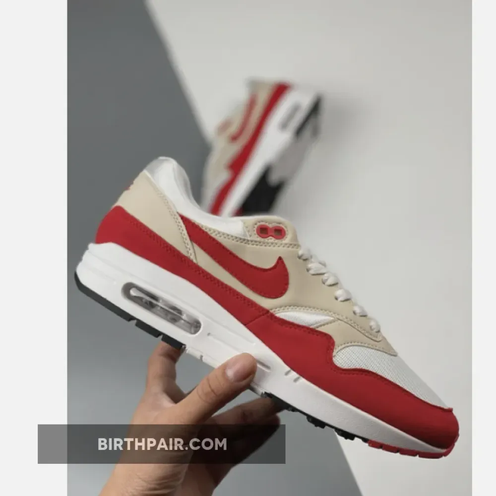 Nike Air Max 1 Anniversary White/University Red 908375-103 VS-P4KTRJD