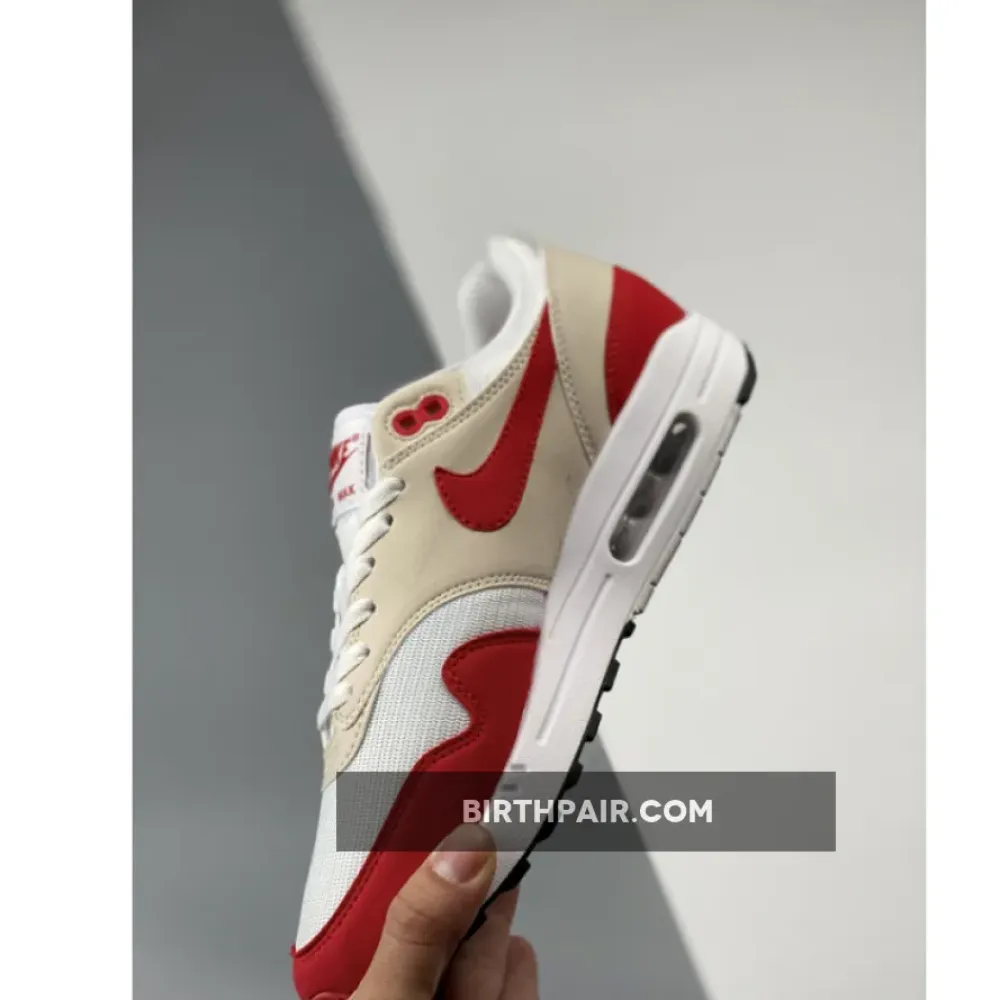 Nike Air Max 1 Anniversary White/University Red 908375-103 VS-P4KTRJD