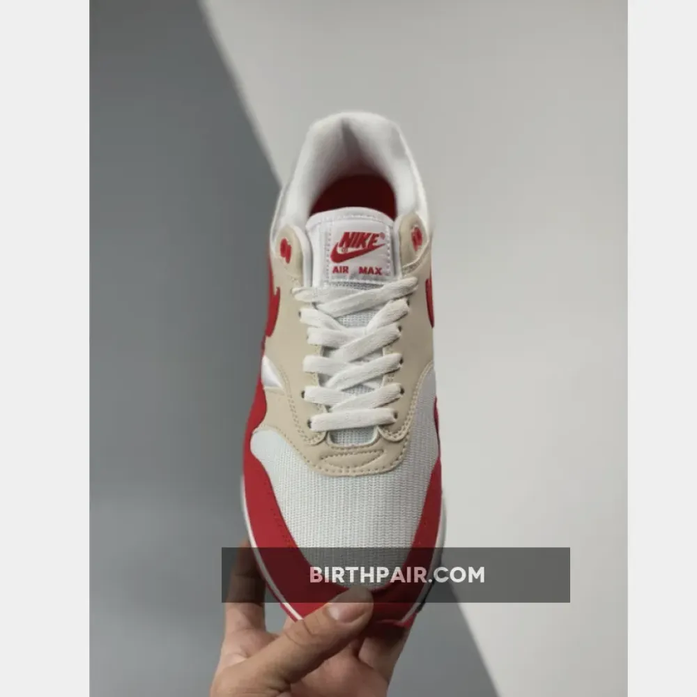 Nike Air Max 1 Anniversary White/University Red 908375-103 VS-P4KTRJD